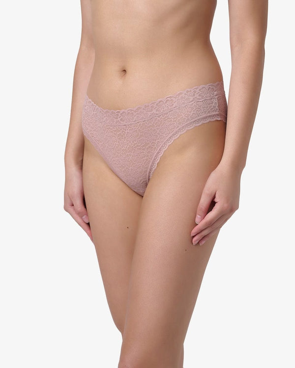 תחתון  תחרה ביקיני - SMOKED PINK – תמונה 1