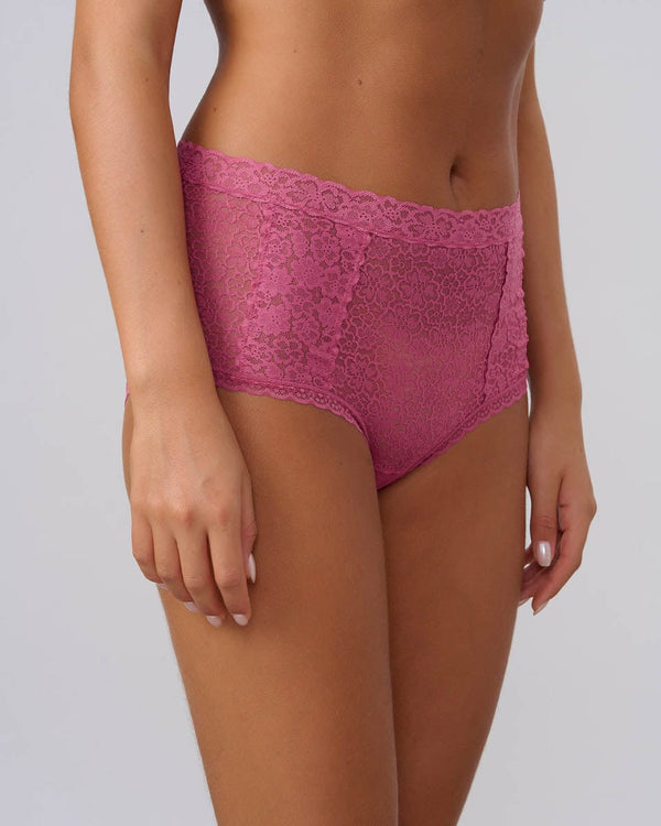 תחתון  תחרה מקסי - Fuchsia – תמונה 2