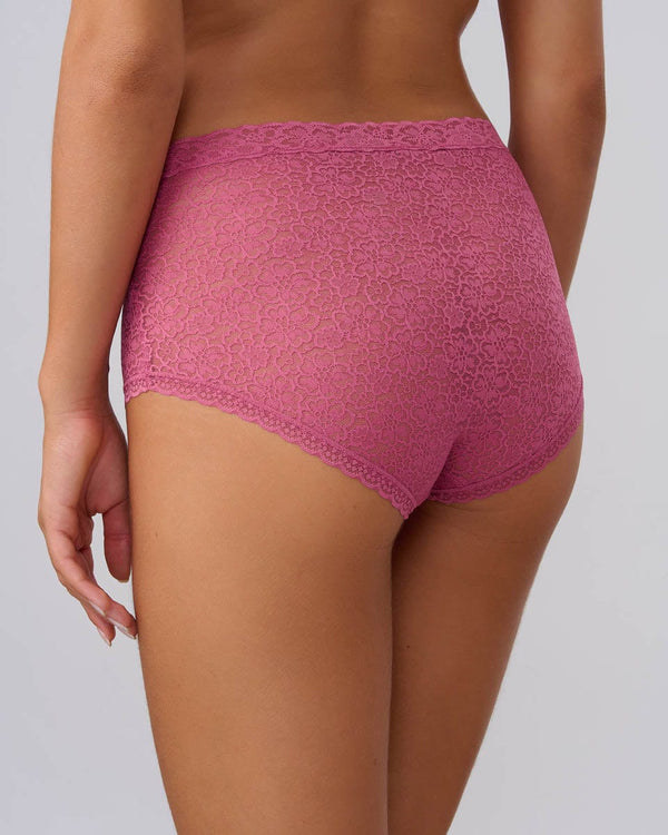 תחתון  תחרה מקסי - Fuchsia – תמונה 3