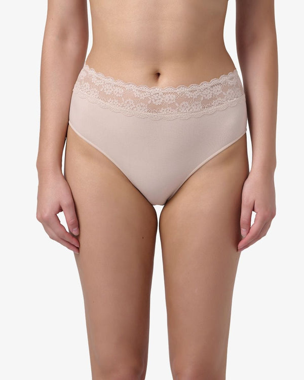 תחתון סימלס מידי בשילוב תחרה רחבה - POWDER – תמונה 1