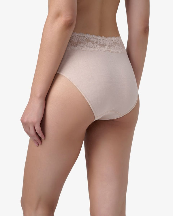 תחתון סימלס מידי בשילוב תחרה רחבה - POWDER – תמונה 3