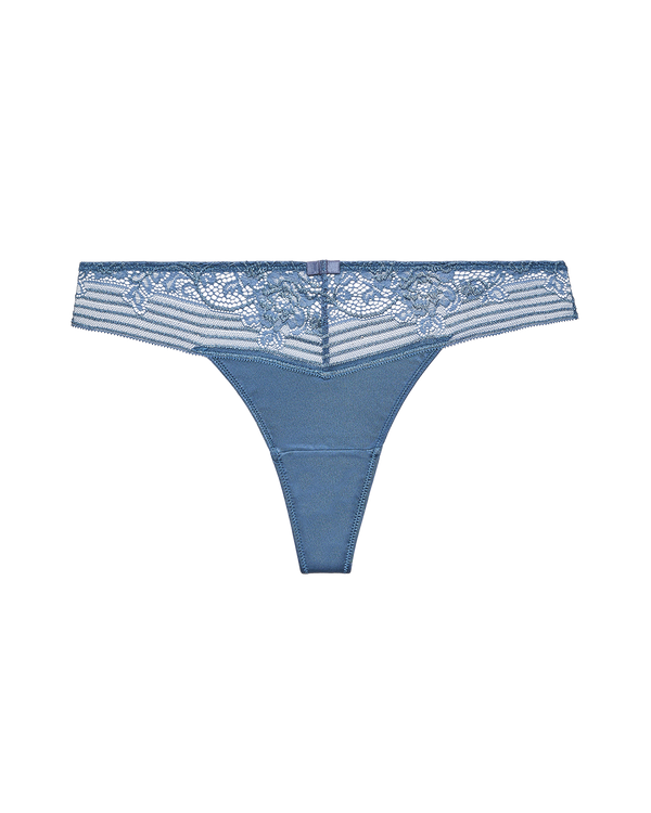 תחתון חוטיני מיקרו  סרט תחרה ישר - DENIM