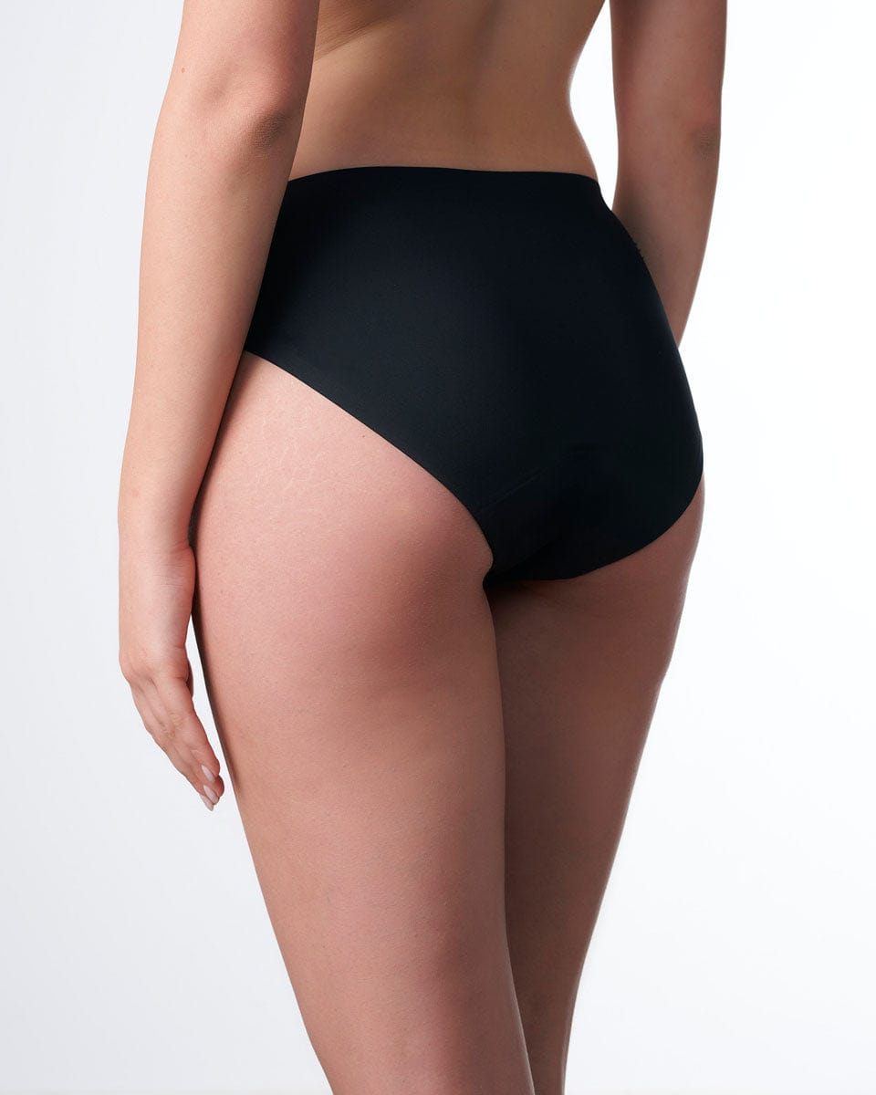 תחתון מחזור ביקיני מיקרופייבר ספיגה גבוהה - BLACK – תמונה 3