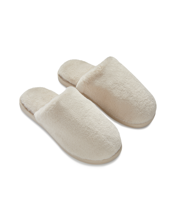 נעל בית פרווה עם סולייה  חצי מוגבהת - COFFEE