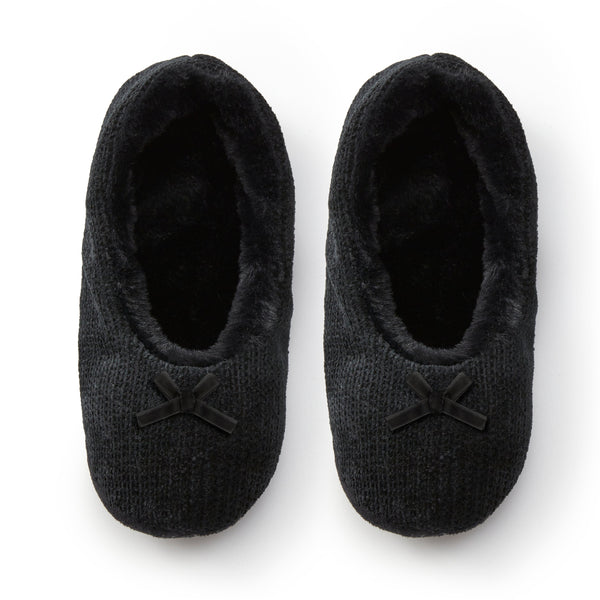 נעל בית קטיפה רכה - BLACK