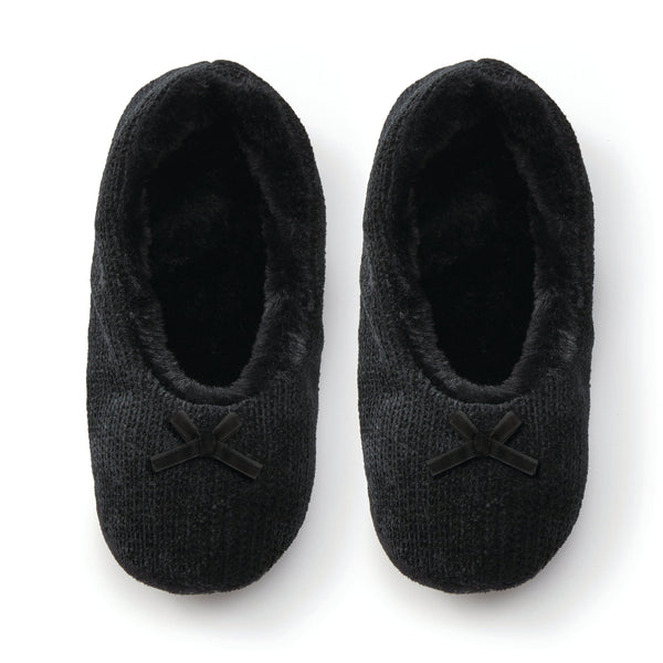 נעל בית קטיפה רכה - BLACK