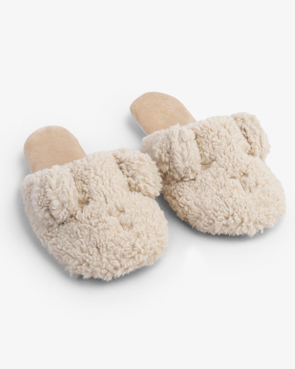 נעלי בית כבשה בוקלה - NATURAL