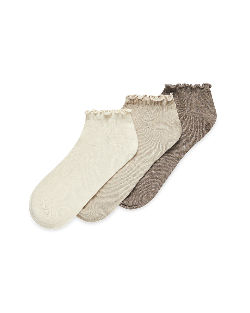 מארז 3  זוגות קרסוליות   וסיומת תלתל