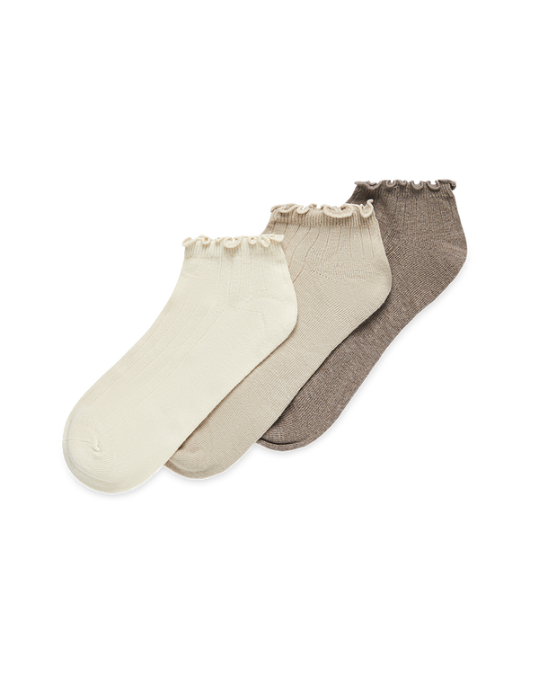 מארז 3  זוגות קרסוליות   וסיומת תלתל