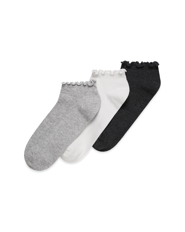 מארז 3  זוגות קרסוליות   וסיומת תלתל