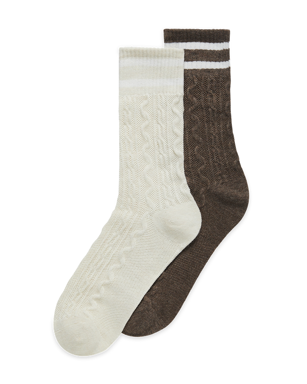 2 זוגות גרבים בארוך קלאסי צמות