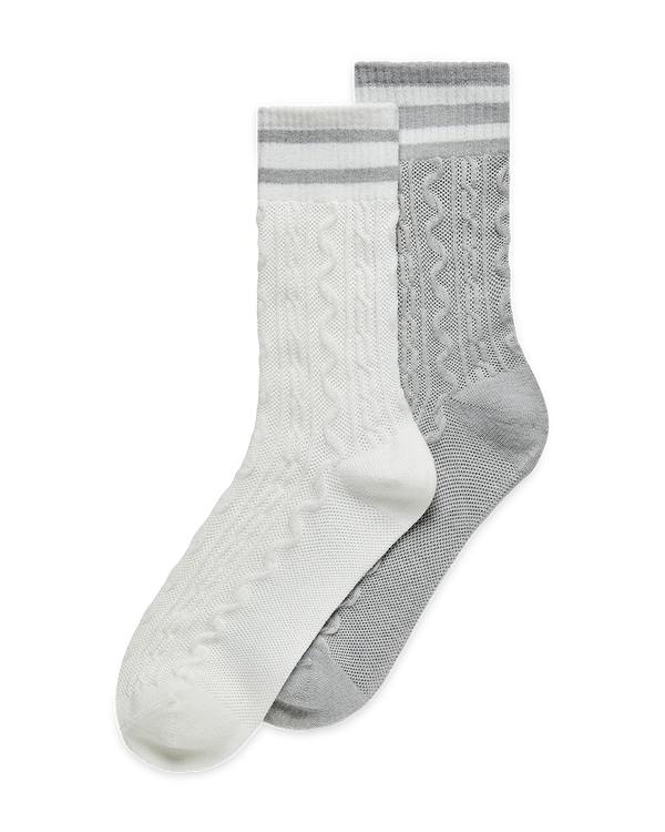 2 זוגות גרבים בארוך קלאסי צמות