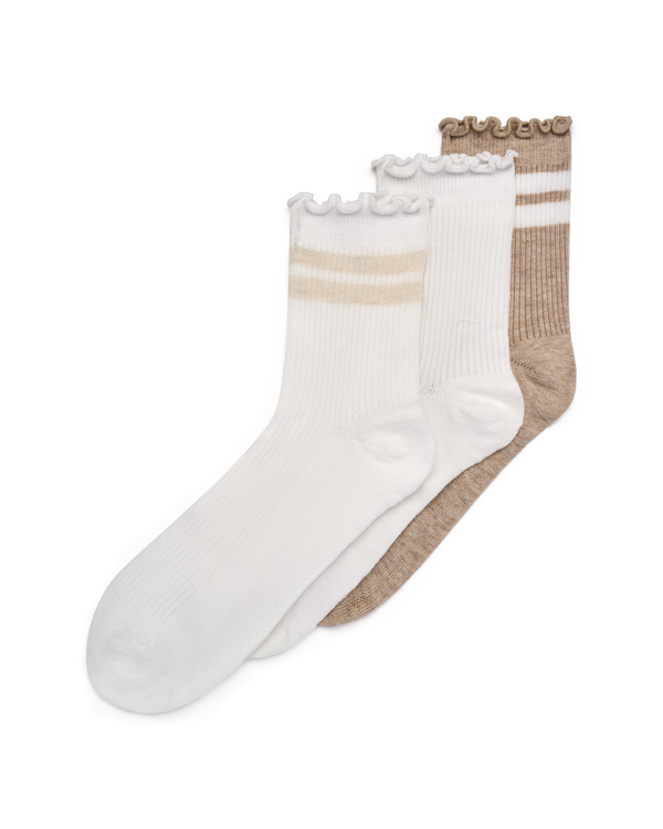 3 זוגות גרביים עם פסי רוחב ללא תפר - MIX