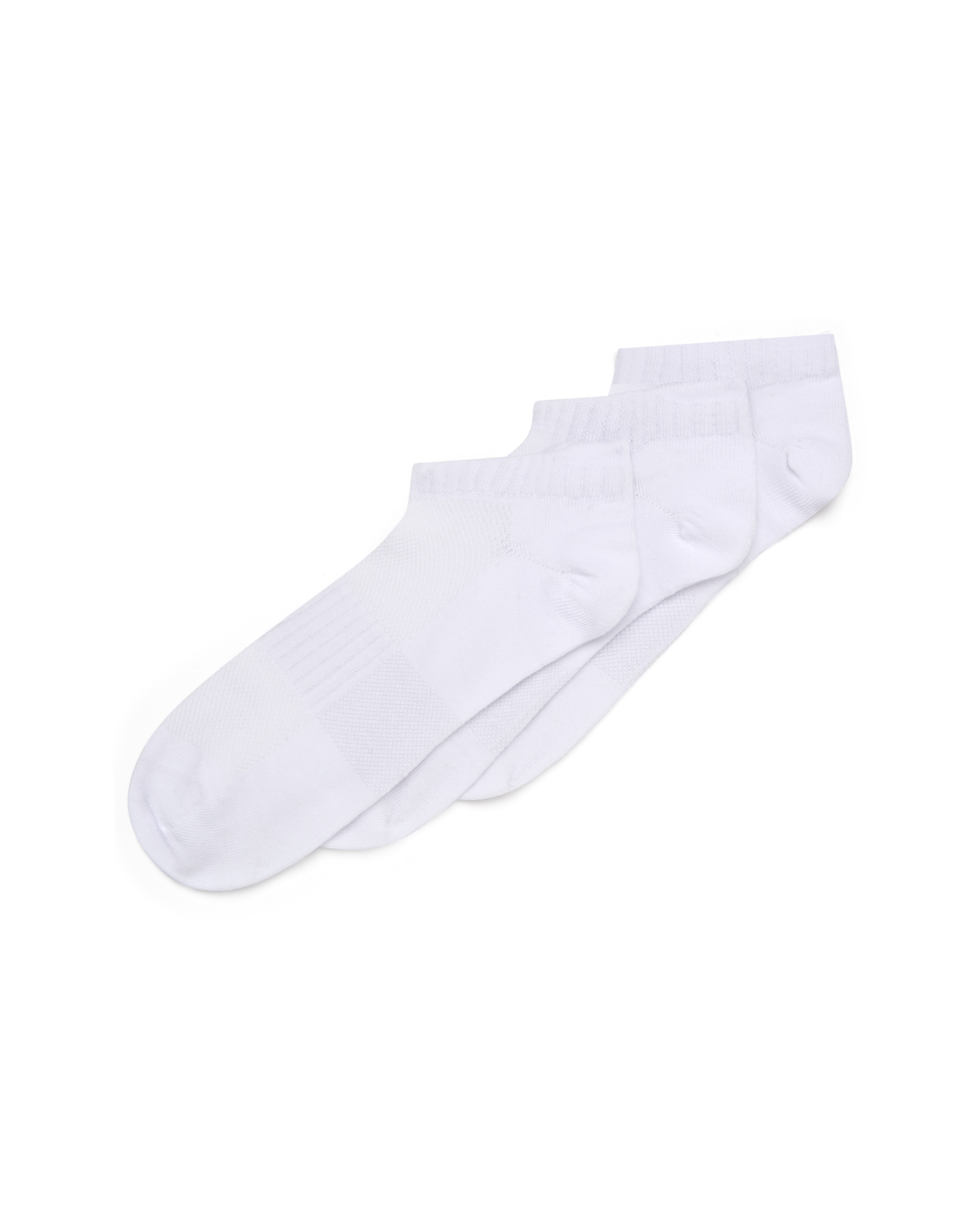 מארז 2 זוגות גרבי ספורט קרסוליות חלק ללא תפר - WHITE