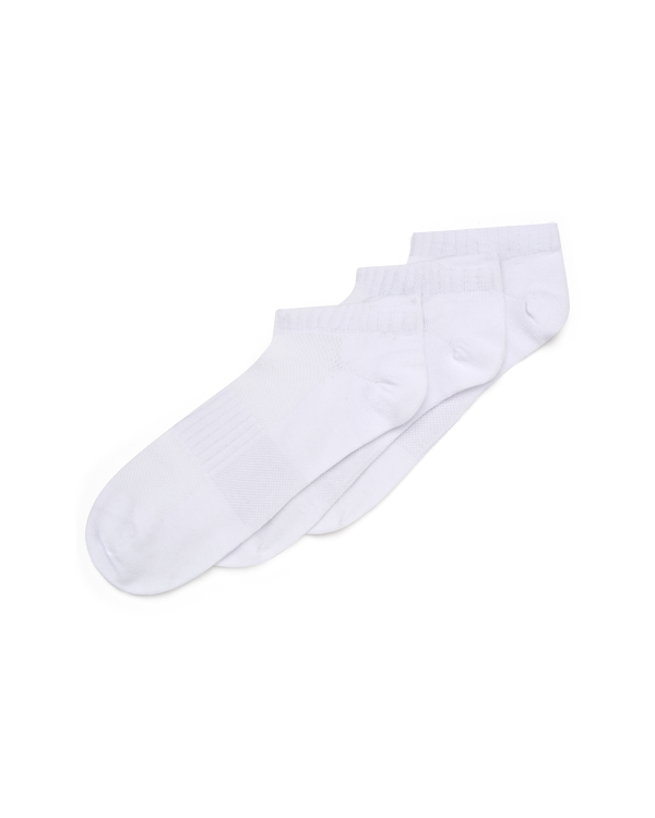 מארז 2 זוגות גרבי ספורט קרסוליות חלק ללא תפר - WHITE