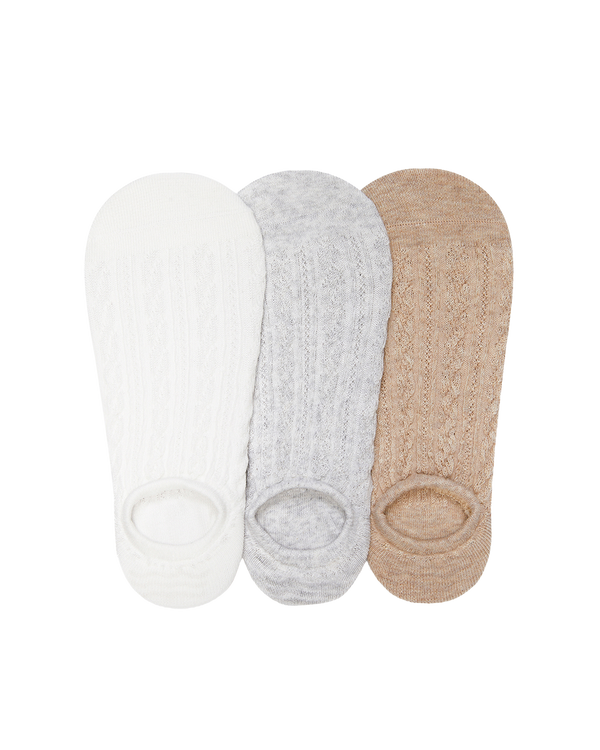 מארז 3 זוגות עקביות צמות ללא תפר - MIX