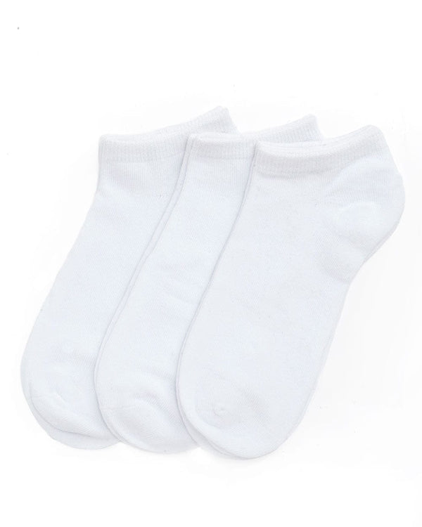 מארז  3  זוגות קרסוליות  ללא תפר - WHITE – תמונה 1