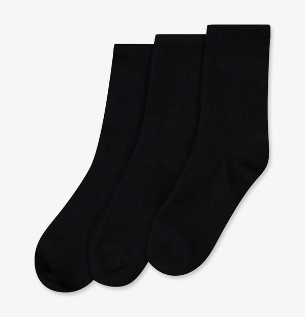 מארז 3  זוגות  גרביים ללא תפר באורך קלאסי - BLACK – תמונה 2
