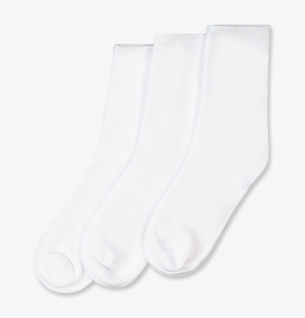 מארז 3  זוגות  גרביים ללא תפר באורך קלאסי - WHITE – תמונה 2