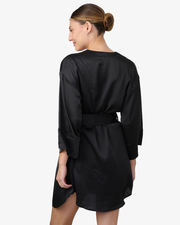 חלוק סאטן - BLACK – תמונה 3