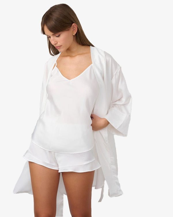 חלוק סאטן - IVORY – תמונה 2