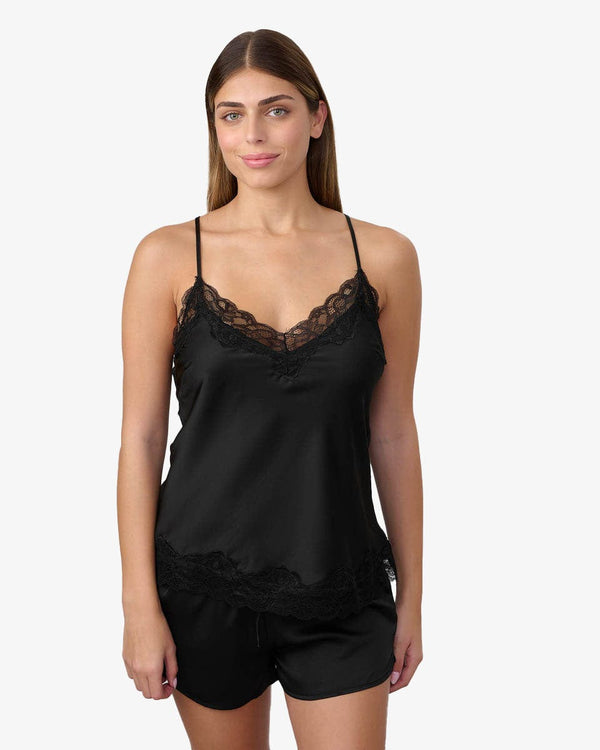 בייבי דול סאטן בשילוב תחרה - BLACK – תמונה 1