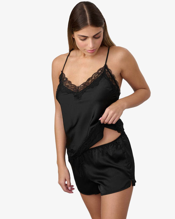 בייבי דול סאטן בשילוב תחרה - BLACK – תמונה 2