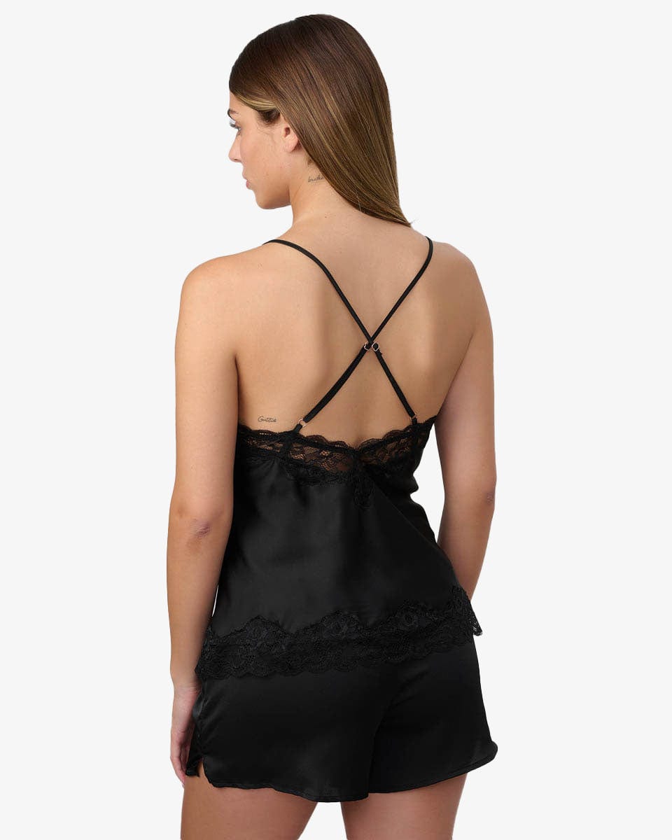 בייבי דול סאטן בשילוב תחרה - BLACK – תמונה 3