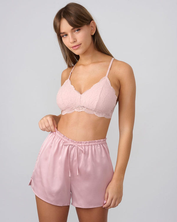 מכנסון סאטן קצר - PINK – תמונה 4