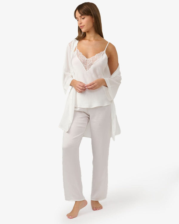 סט התארגנות לכלה 3 חלקים סאטן - IVORY – תמונה 4