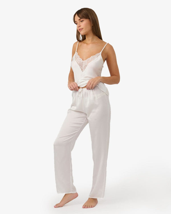 סט התארגנות לכלה 3 חלקים סאטן - IVORY – תמונה 2