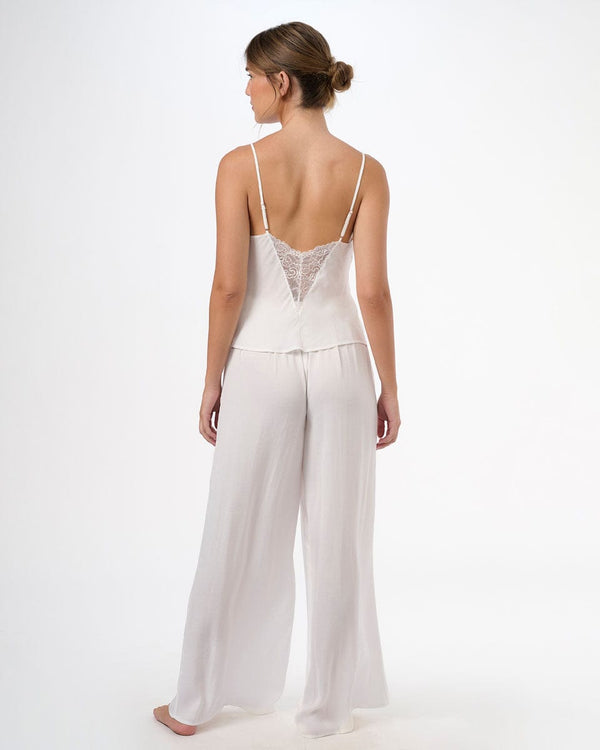 סט סאטן גופייה ומכנס ארוך