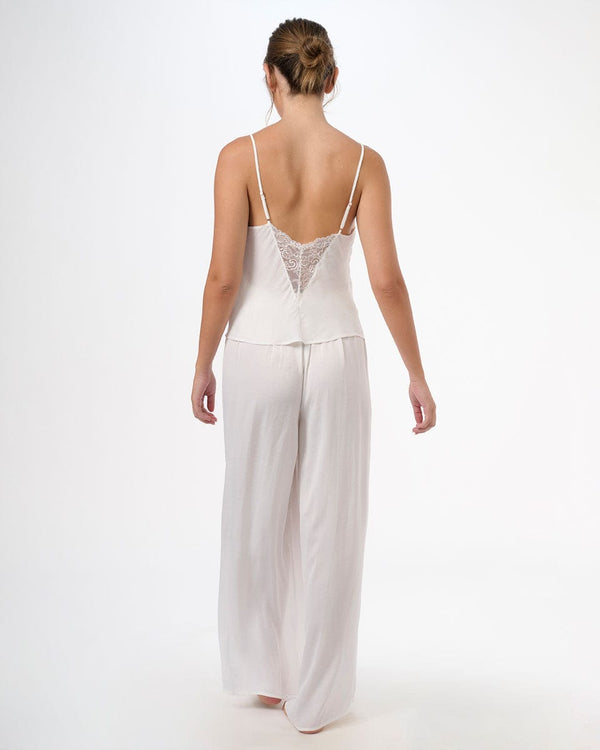 סט סאטן גופייה ומכנס ארוך