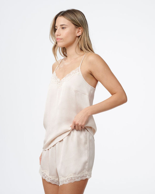 סט בייבי דול סאטן בשילוב תחרה גופיה ומכנסון - SKIN – תמונה 2