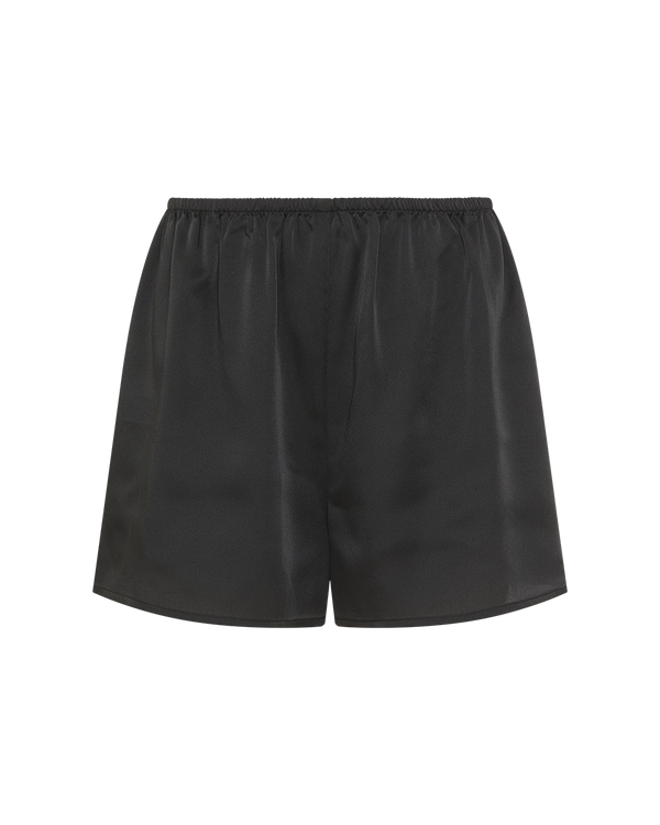 סט בייבי דול סאטן בשילוב תחרה עשירה - BLACK