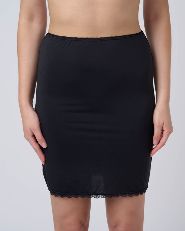 חצאית  תחתית מיקרופייבר - BLACK – תמונה 2