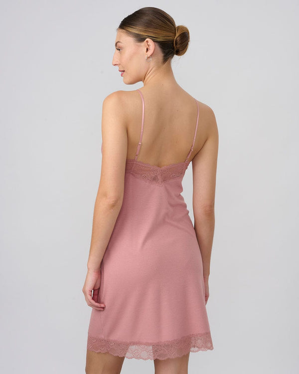 כותונת מבד ריב שילוב תחרה - ORANGE – תמונה 3