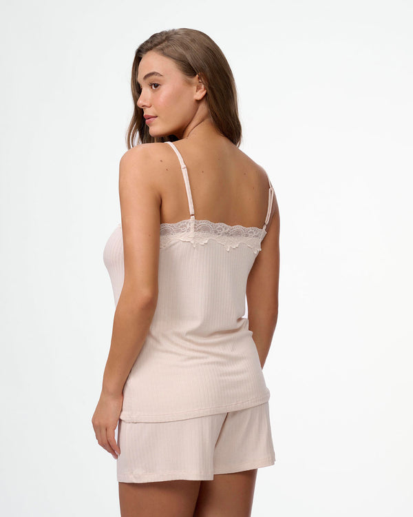 סט בייב דול ריב דק  בשילוב תחרה וסאטן - SHELL