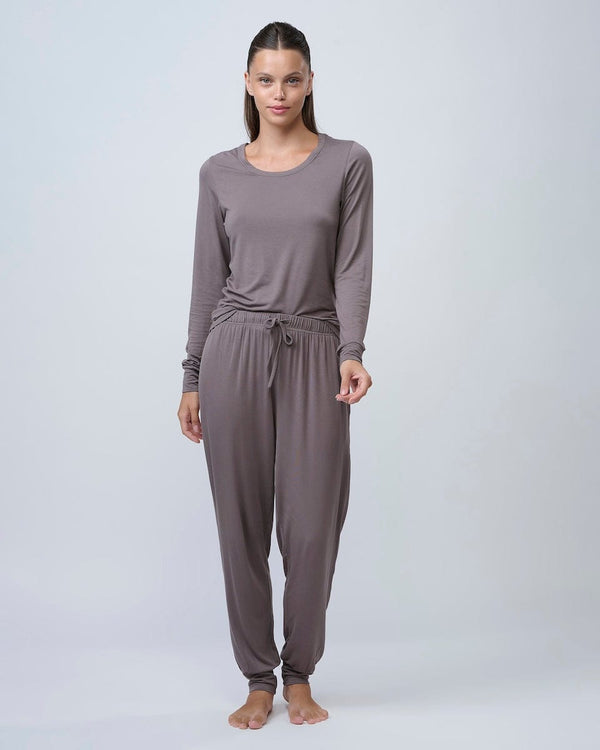 סט פיגמה ארוך מבד ויסקוזה אלסטן - MOCHA – תמונה 11