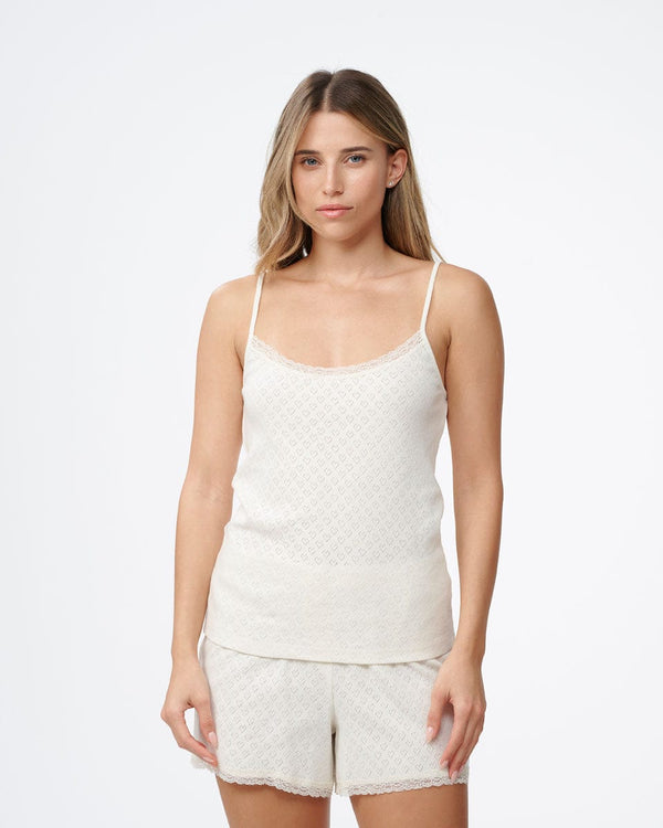 סט בייב דול פויטנל לבבות 2 חלקים גופייה ומכנסון - OATMEAL – תמונה 1