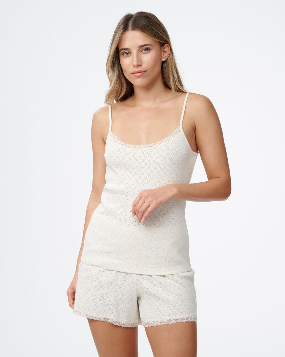 סט בייב דול פויטנל לבבות 2 חלקים גופייה ומכנסון - OATMEAL – תמונה 2