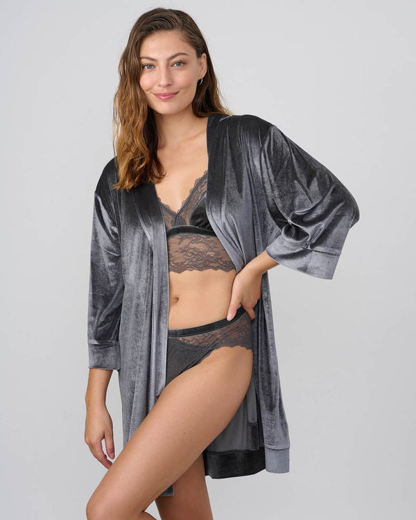 חלוק קטיפה - COAL