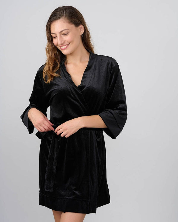 חלוק קטיפה - BLACK