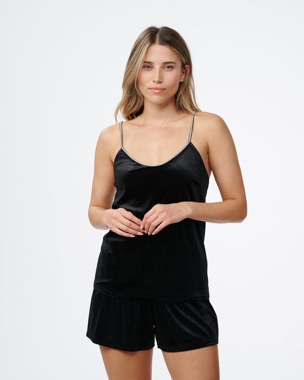 סט בייבי דול קטיפה בשילוב כתפיות אבני חן - BLACK – תמונה 1