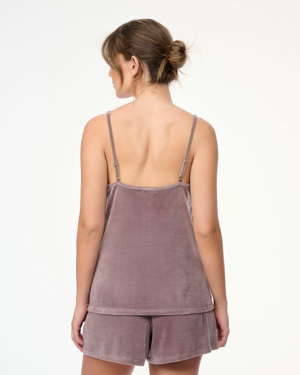 סט בייב דול קטיפה ותחרה  2 חלקים גופייה ומכנסון