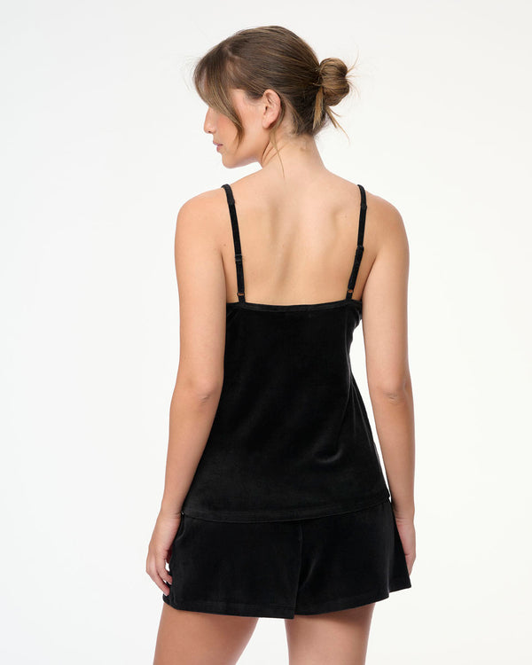 סט בייב דול קטיפה ותחרה  2 חלקים גופייה ומכנסון