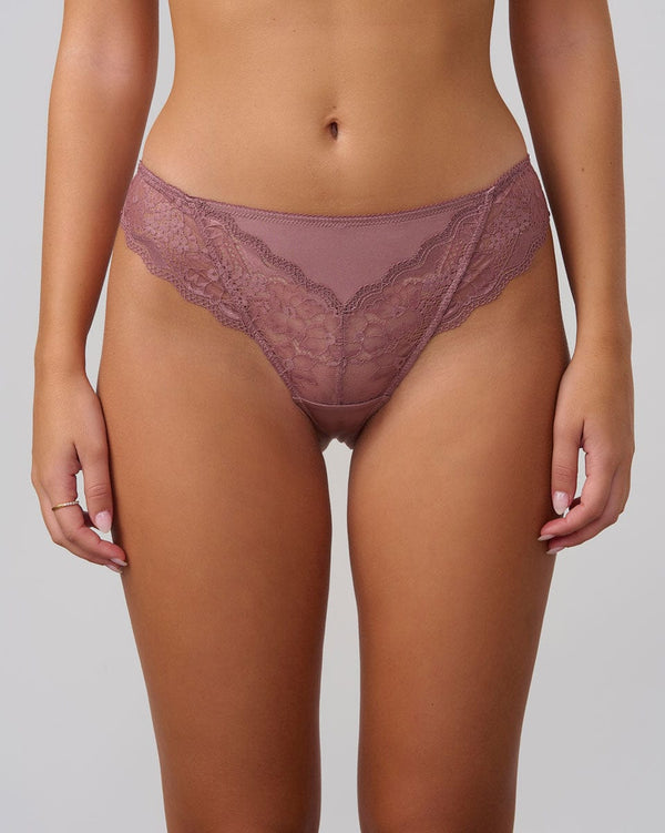 תחתון ברזילאי מתחרה ומיקרופייבר - DESERT ROSE – תמונה 1