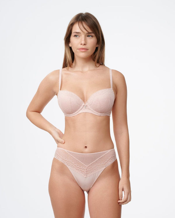 תחתון ברזילאי בשילוב בדי מיקרו רשת ותחרה - POWDER – תמונה 4