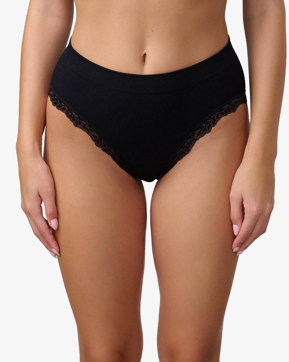 תחתון מידי הי לג - BLACK – תמונה 1