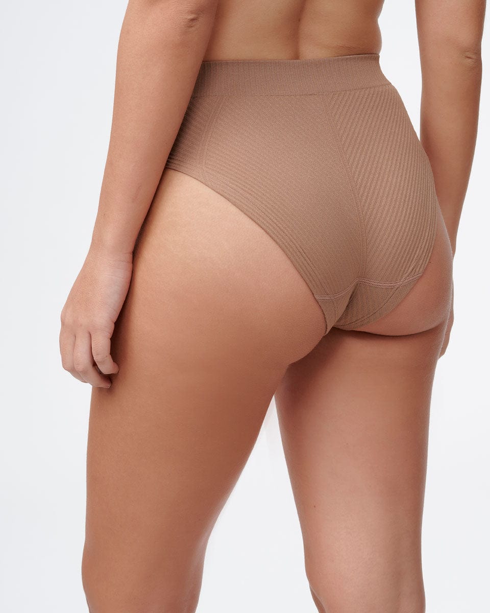 תחתון  מידי ריב אלכסוני סימלס - CINNAMON – תמונה 3